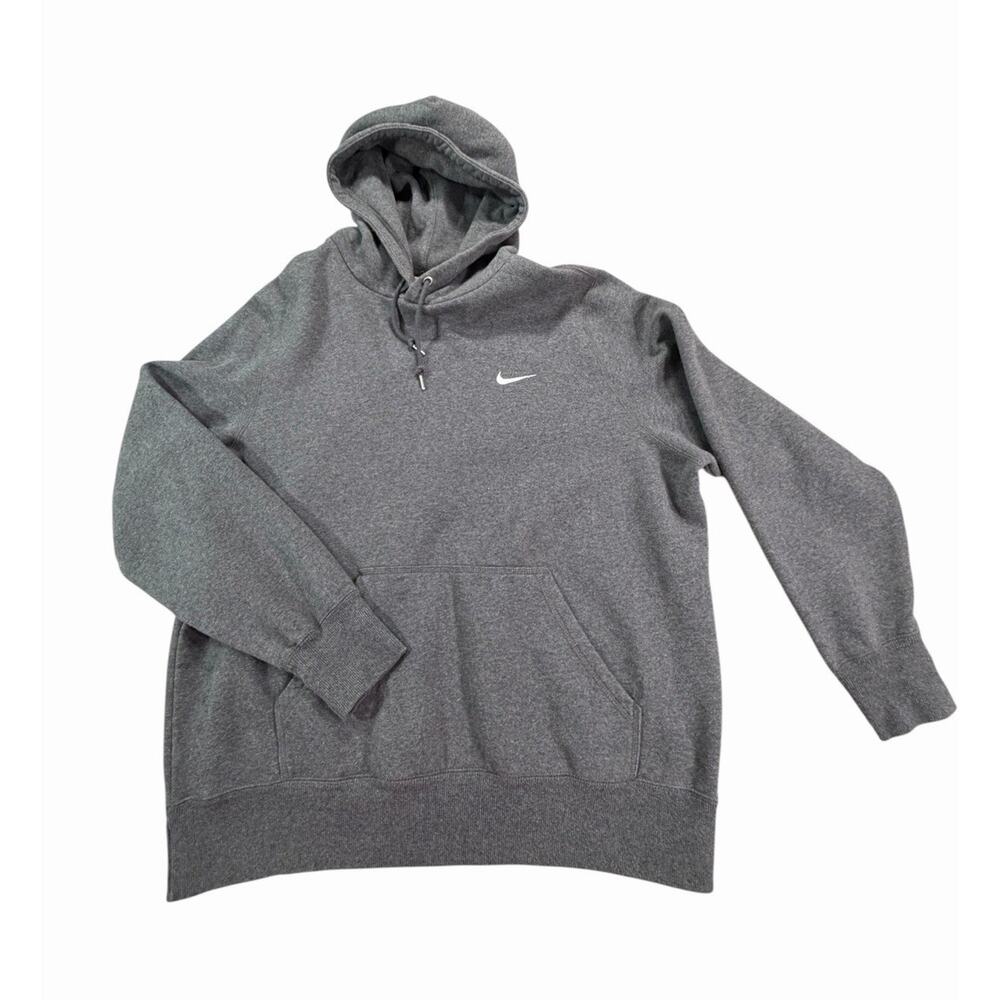 Nike Sportswear Club Fleece Hoodie Mens XL Gray Pullover Sweatshirt Swoosh Pocke